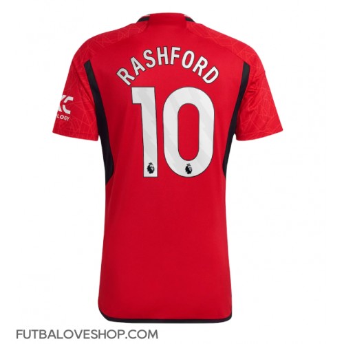 Dres Manchester United Marcus Rashford #10 Domáci 2023-24 Krátky Rukáv